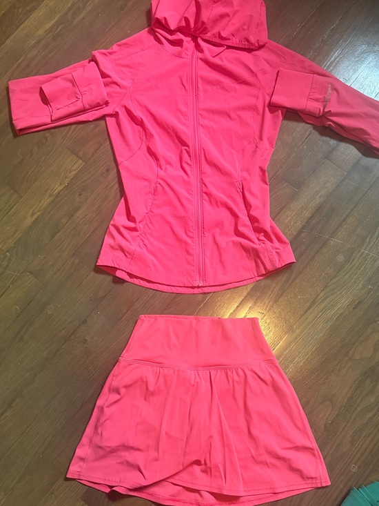 lululemon athletica Dresses & Skirts - Pink Athletic Hoodie Jacket & Skirt Set